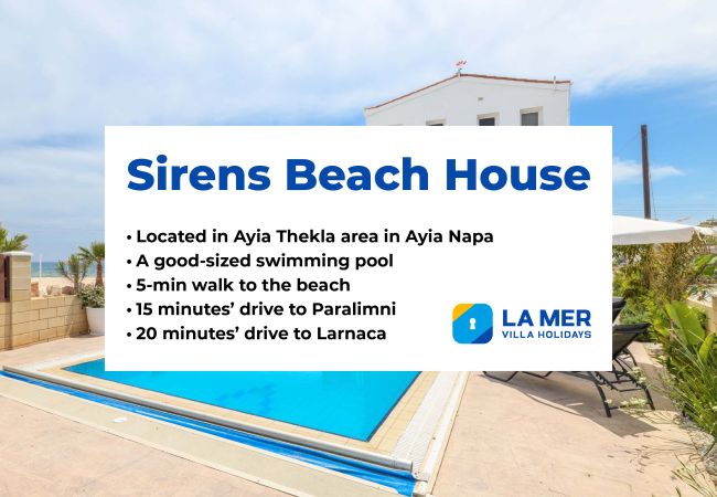 Villa in Ayia Napa - Sirens Beach House Villa in Ayia Napa - Sirens Beach House