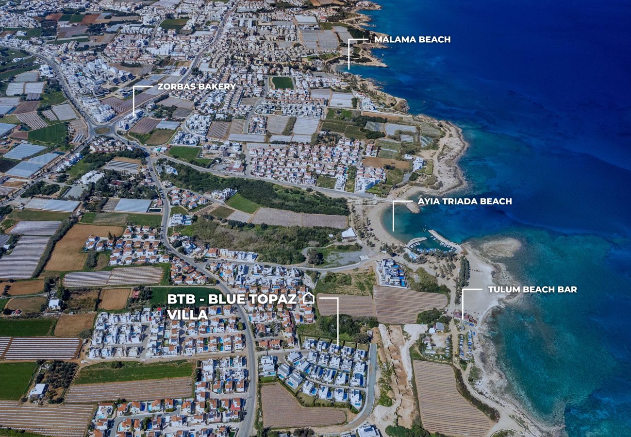 Villa in Protaras - By The Beach - Blue Topaz Villa